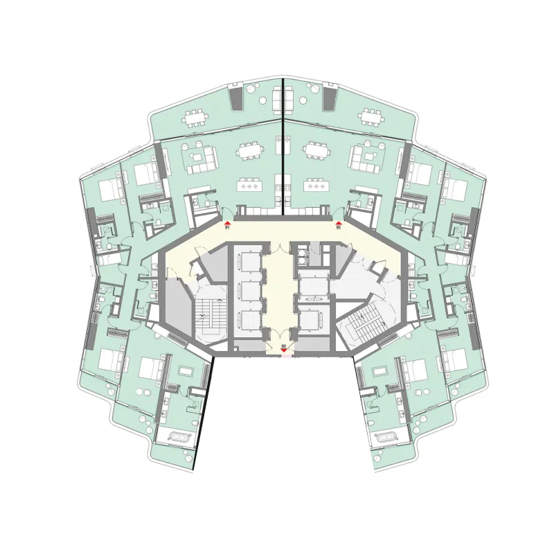 Floor plan — 4 BR