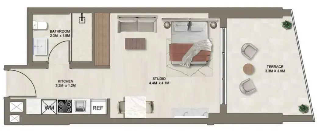 Floor plan — Studio