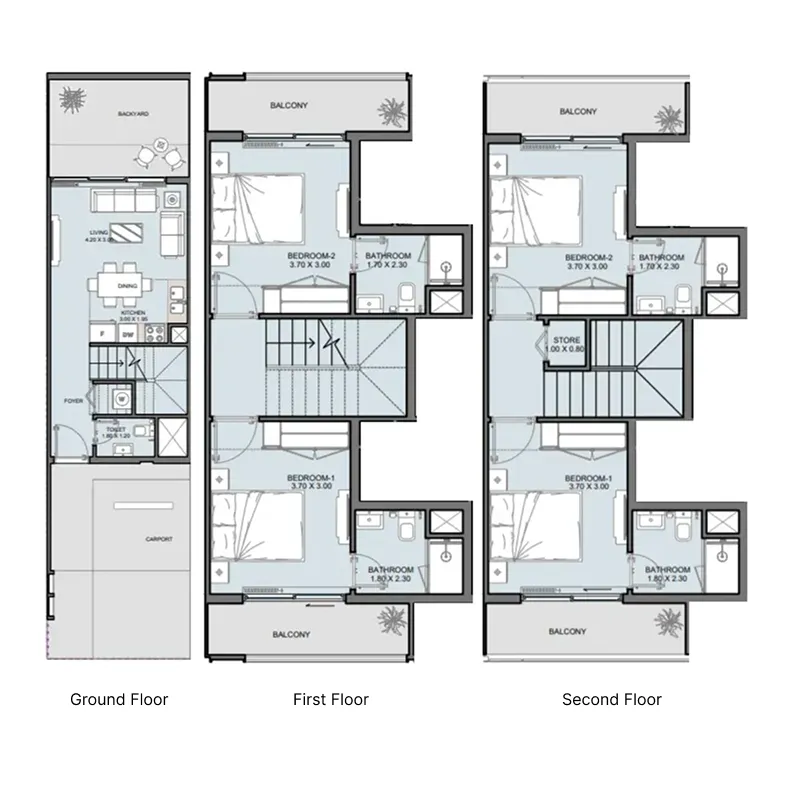 Floor plan — 4 BR