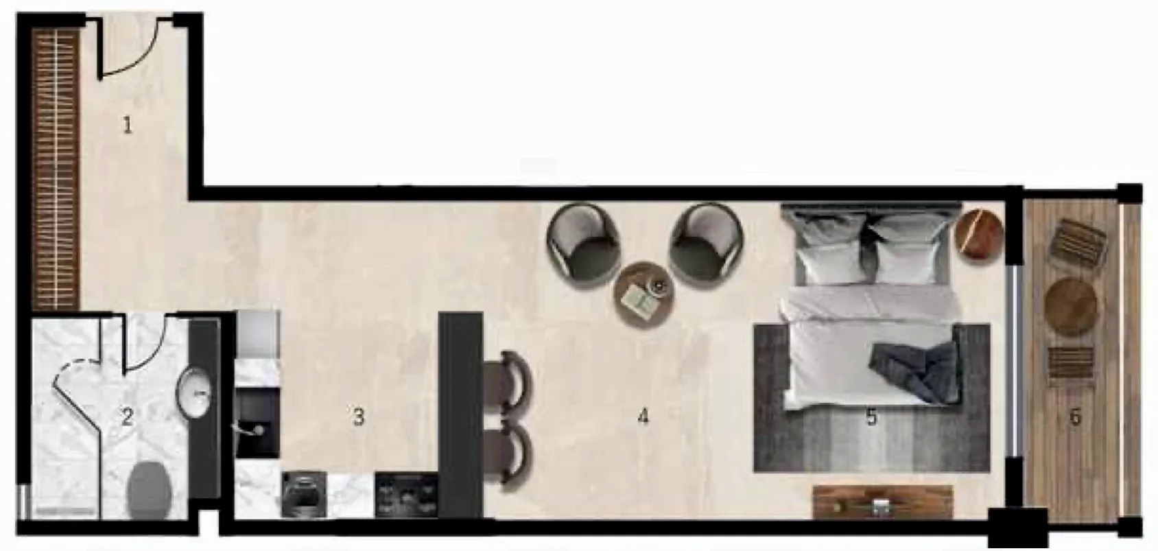 Floor plan — Studio