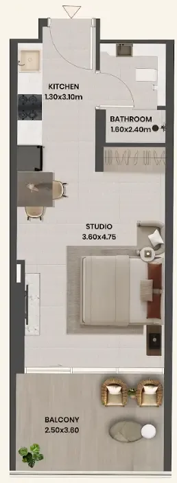 Floor plan — Studio