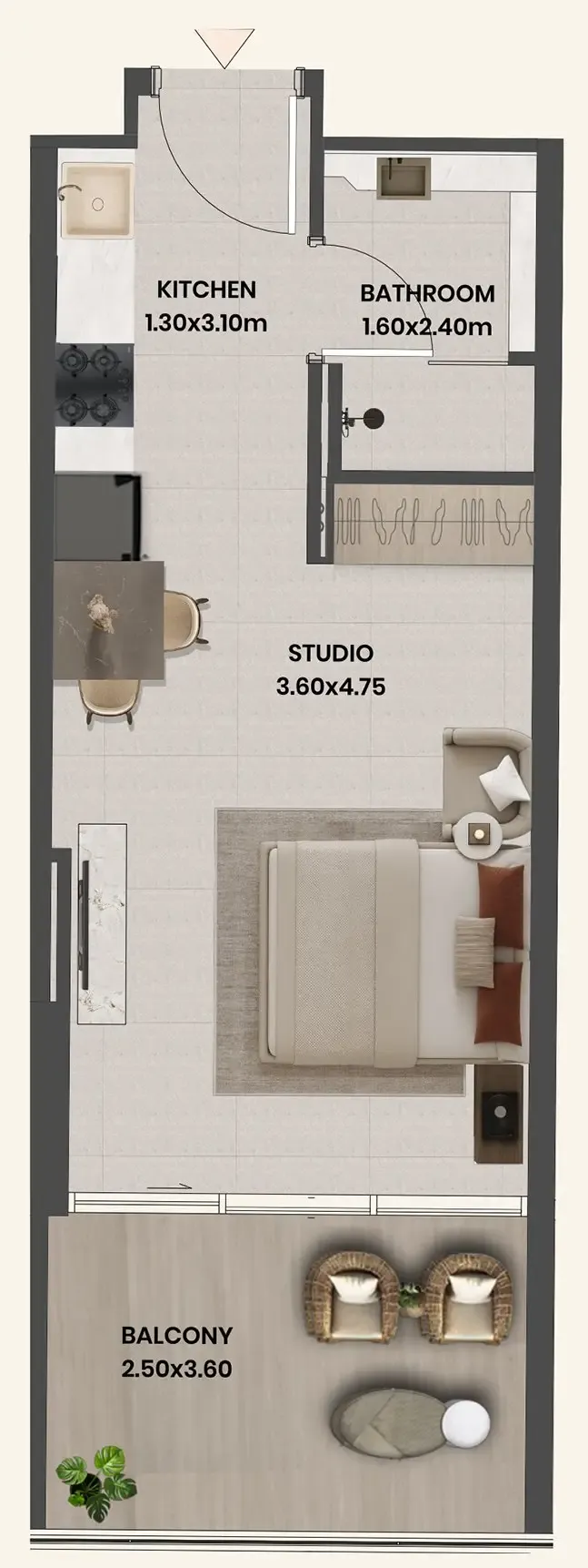 Floor plan — Studio
