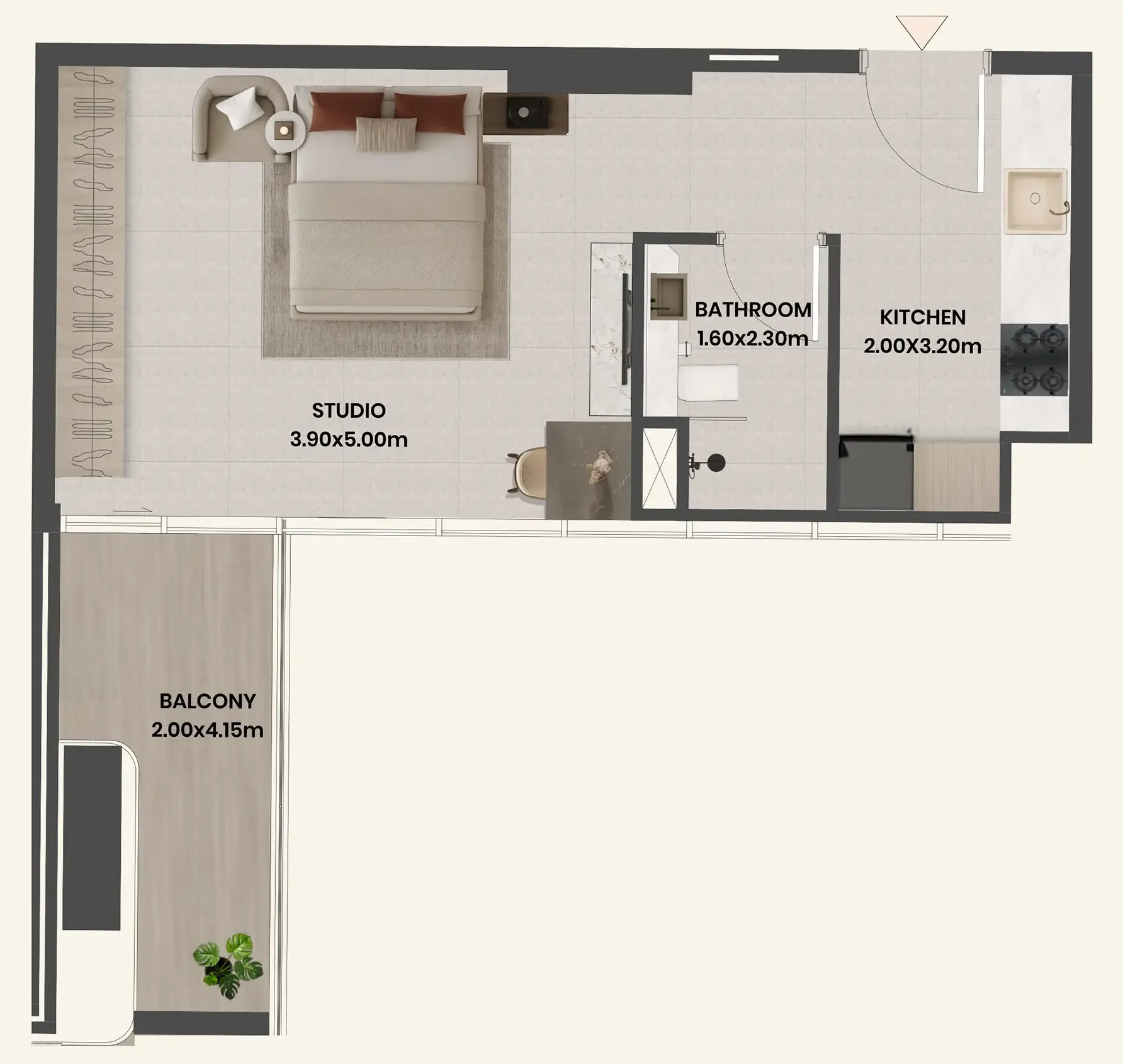 Floor plan — Studio