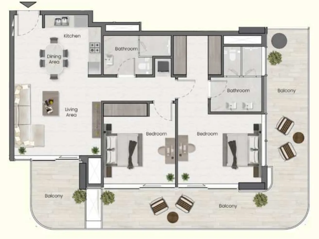 Floor plan — 2 BR