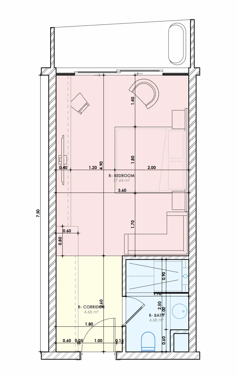 Floor plan — Studio