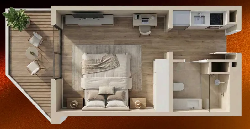 Floor plan — Studio