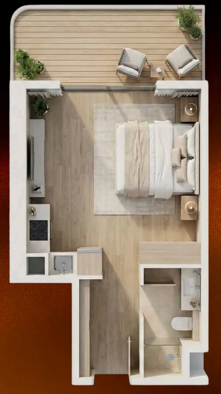 Floor plan — Studio