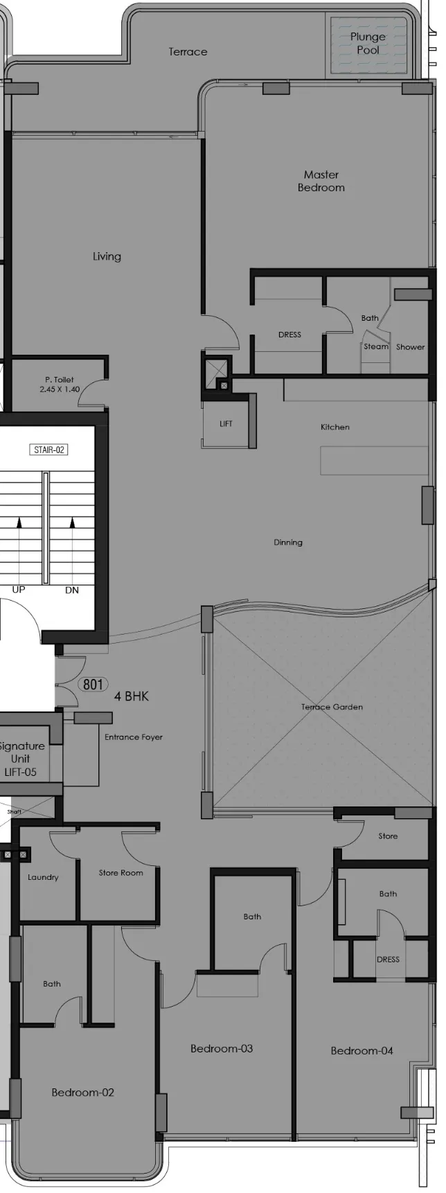 Floor plan — 4 BR