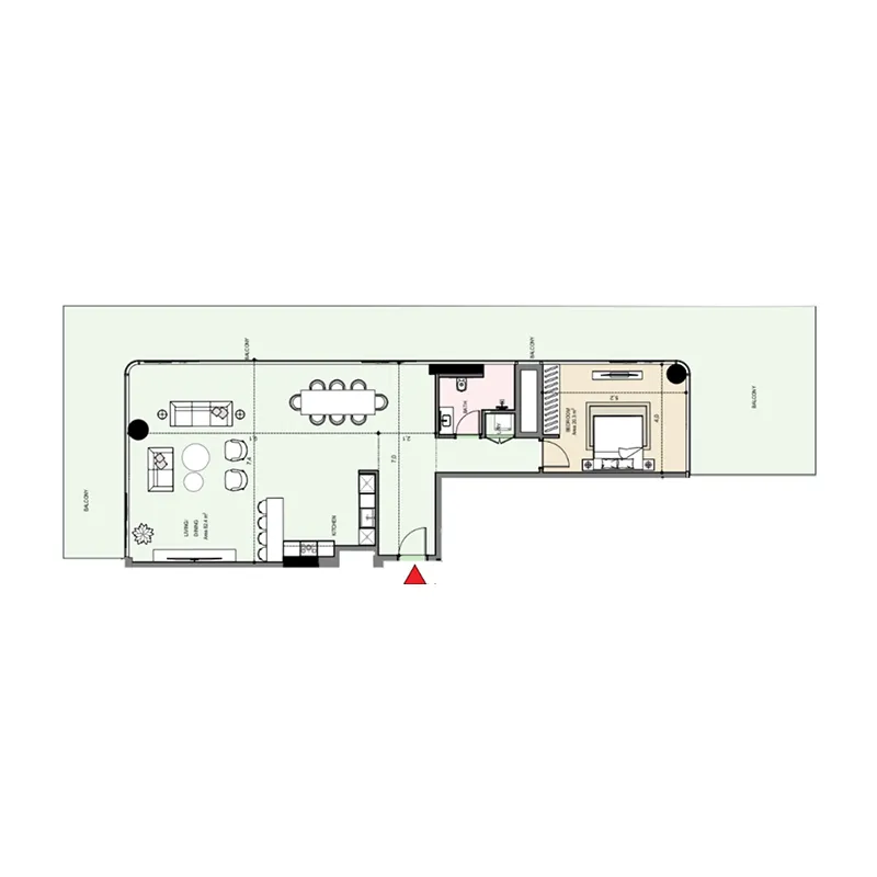 Floor plan — 1 BR