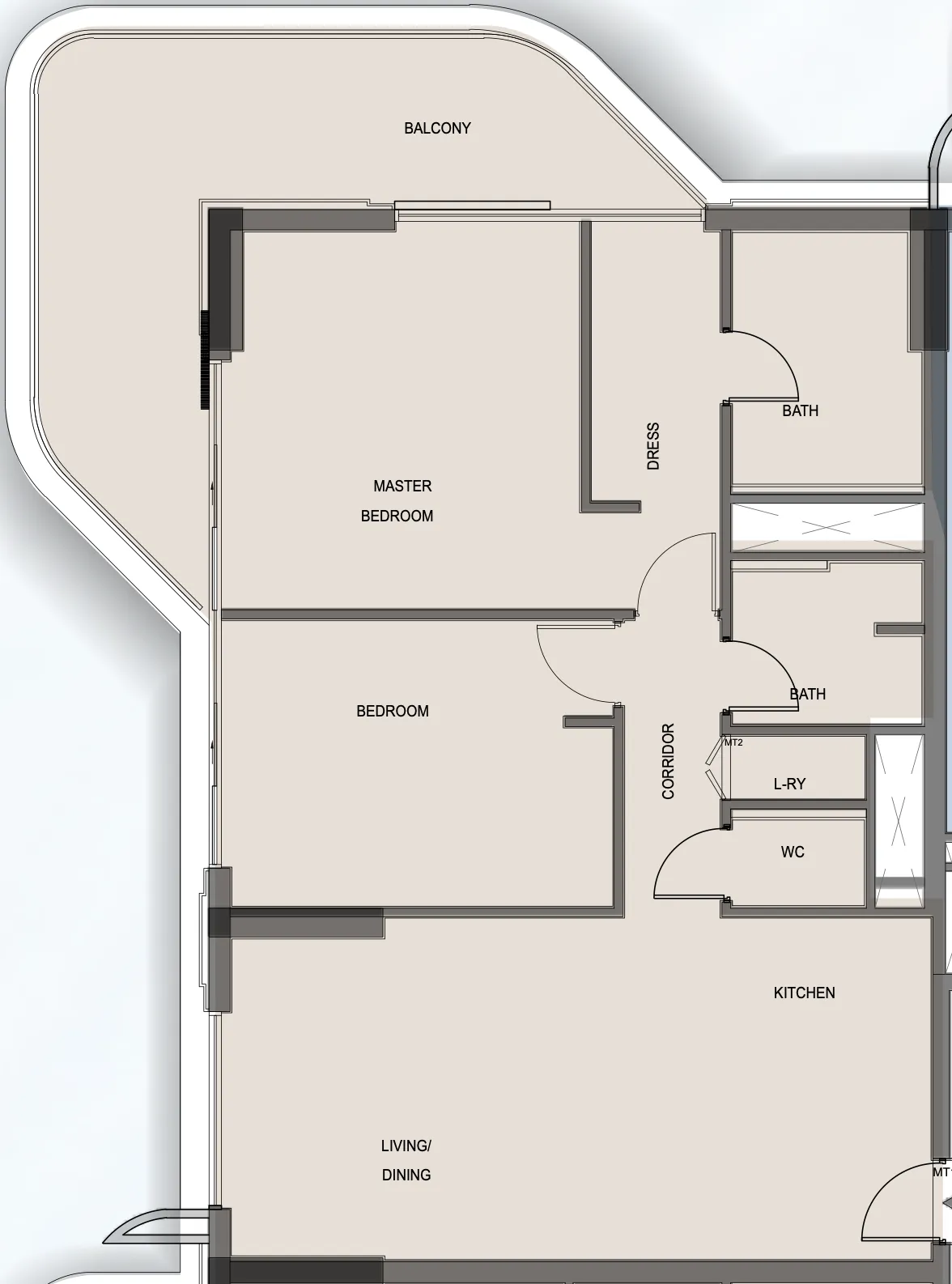Floor plan — 2 BR