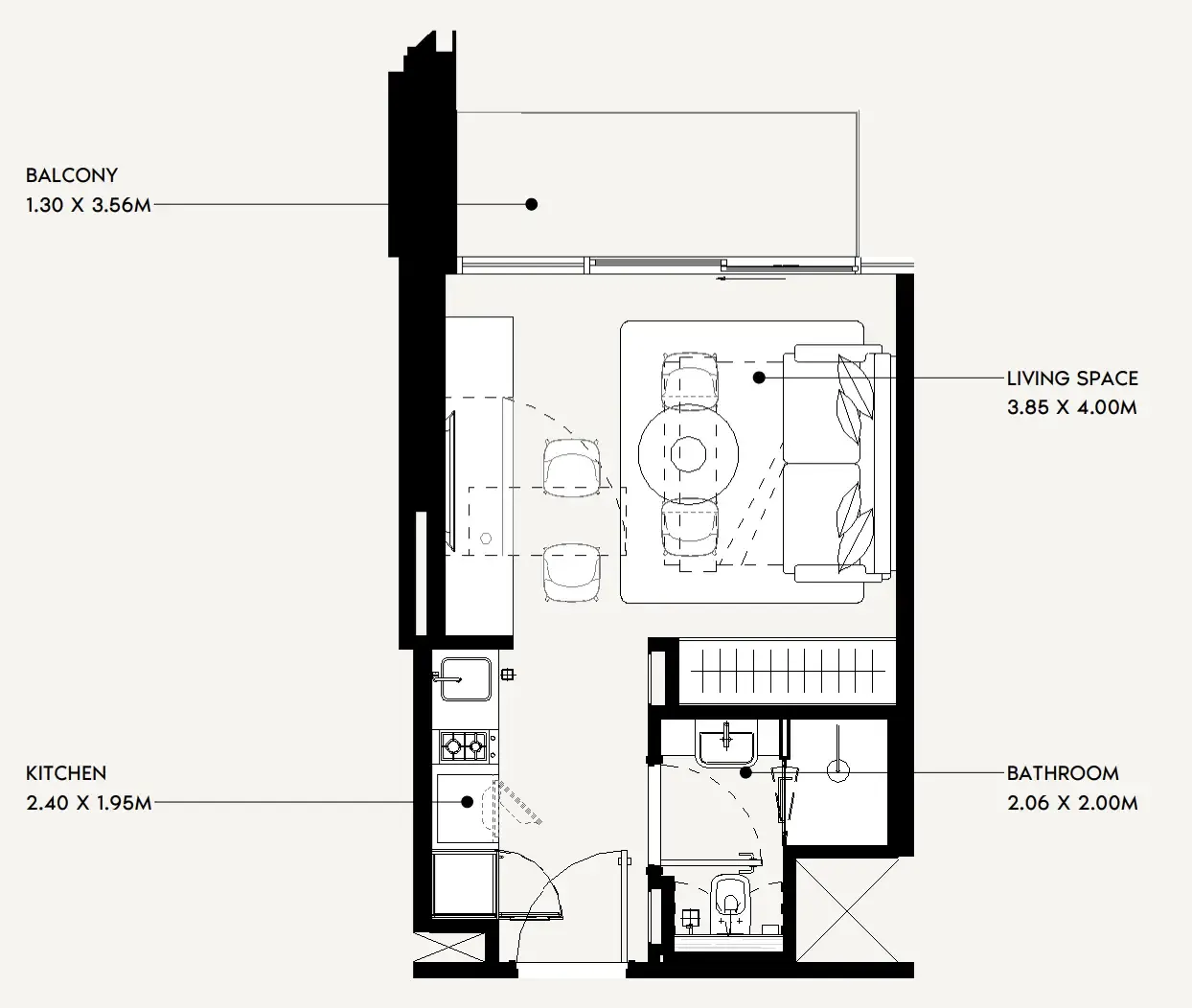 Floor plan — Studio