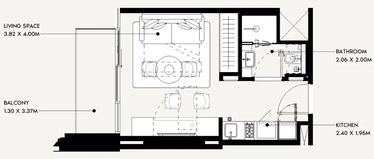 Floor plan — Studio