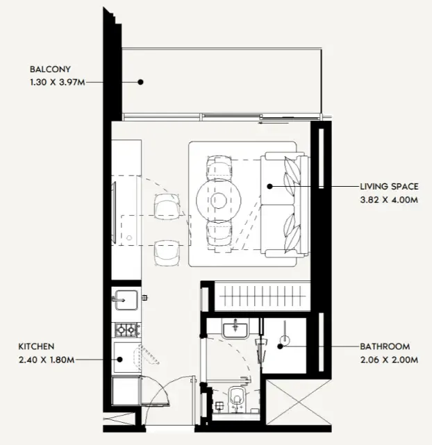 Floor plan — Studio