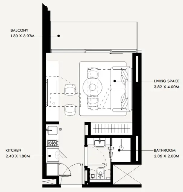 Floor plan — Studio