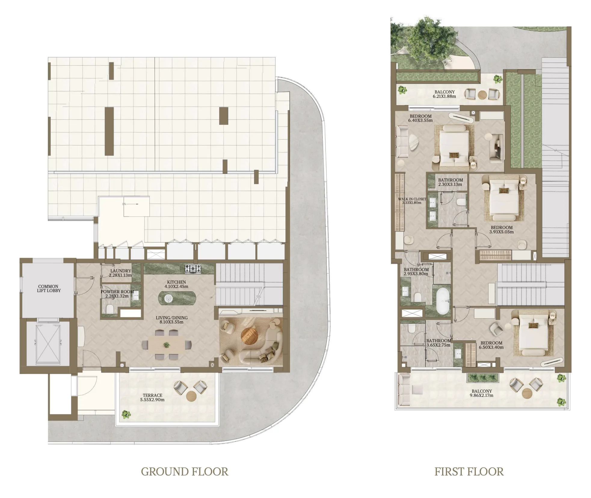 Floor plan — 3 BR