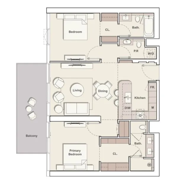Floor plan — 2 BR