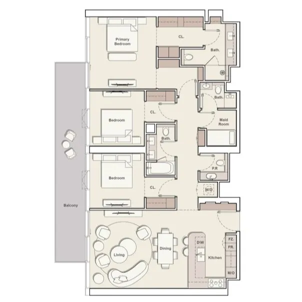 Floor plan — 2 BR