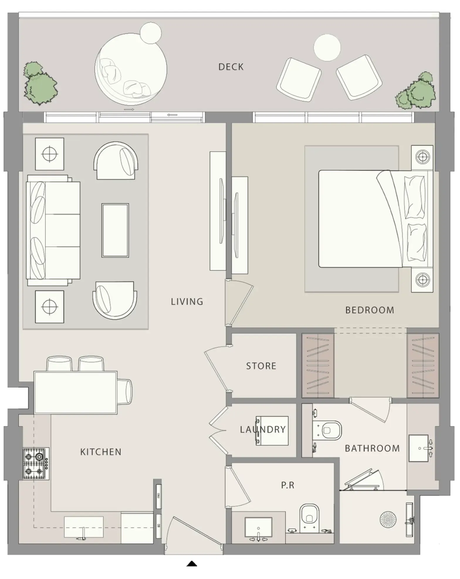 Floor plan — 1 BR