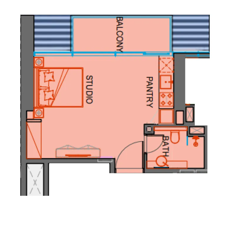 Floor plan — Studio