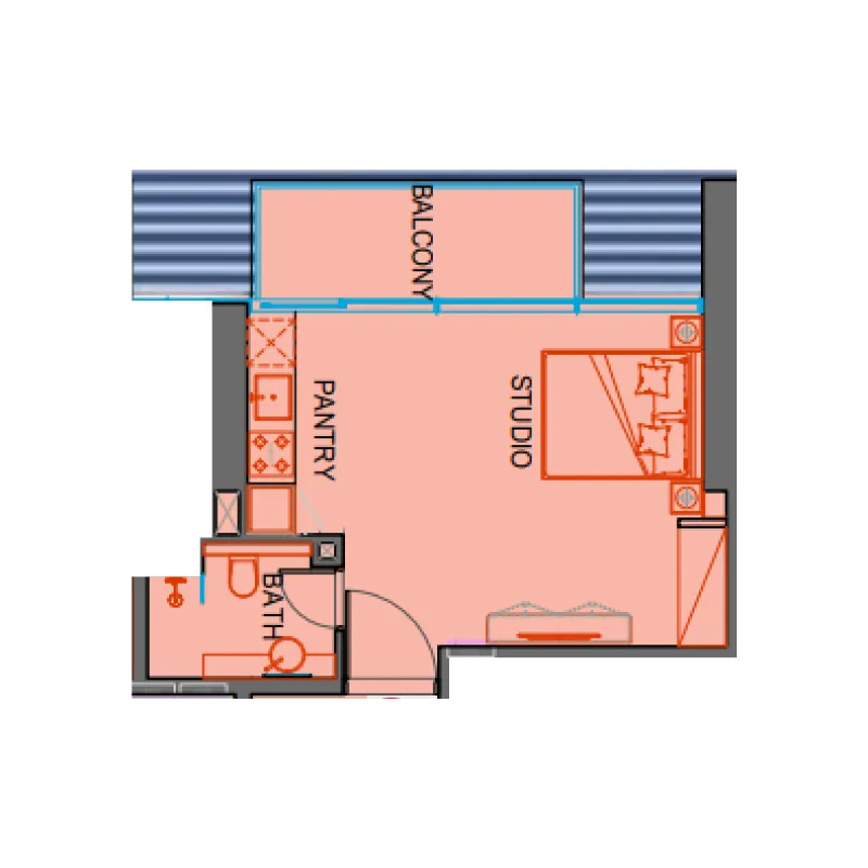 Floor plan — Studio