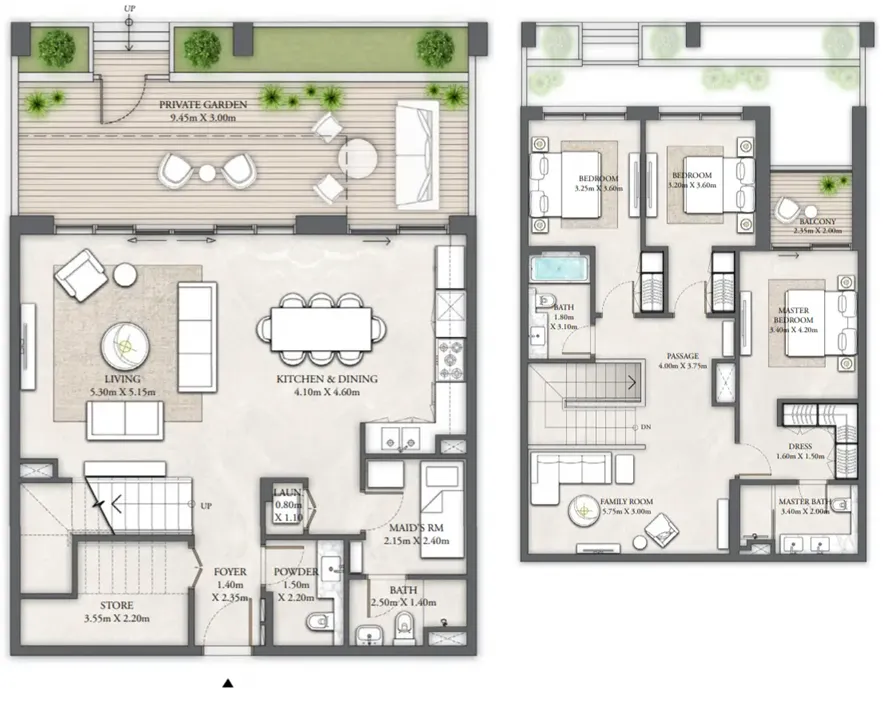 Floor plan — 3 BR