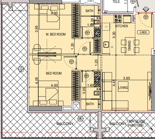 Floor plan — 2 BR