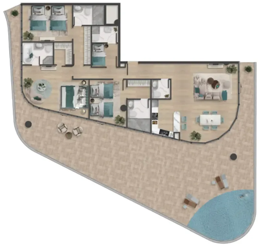 Floor plan — 3 BR