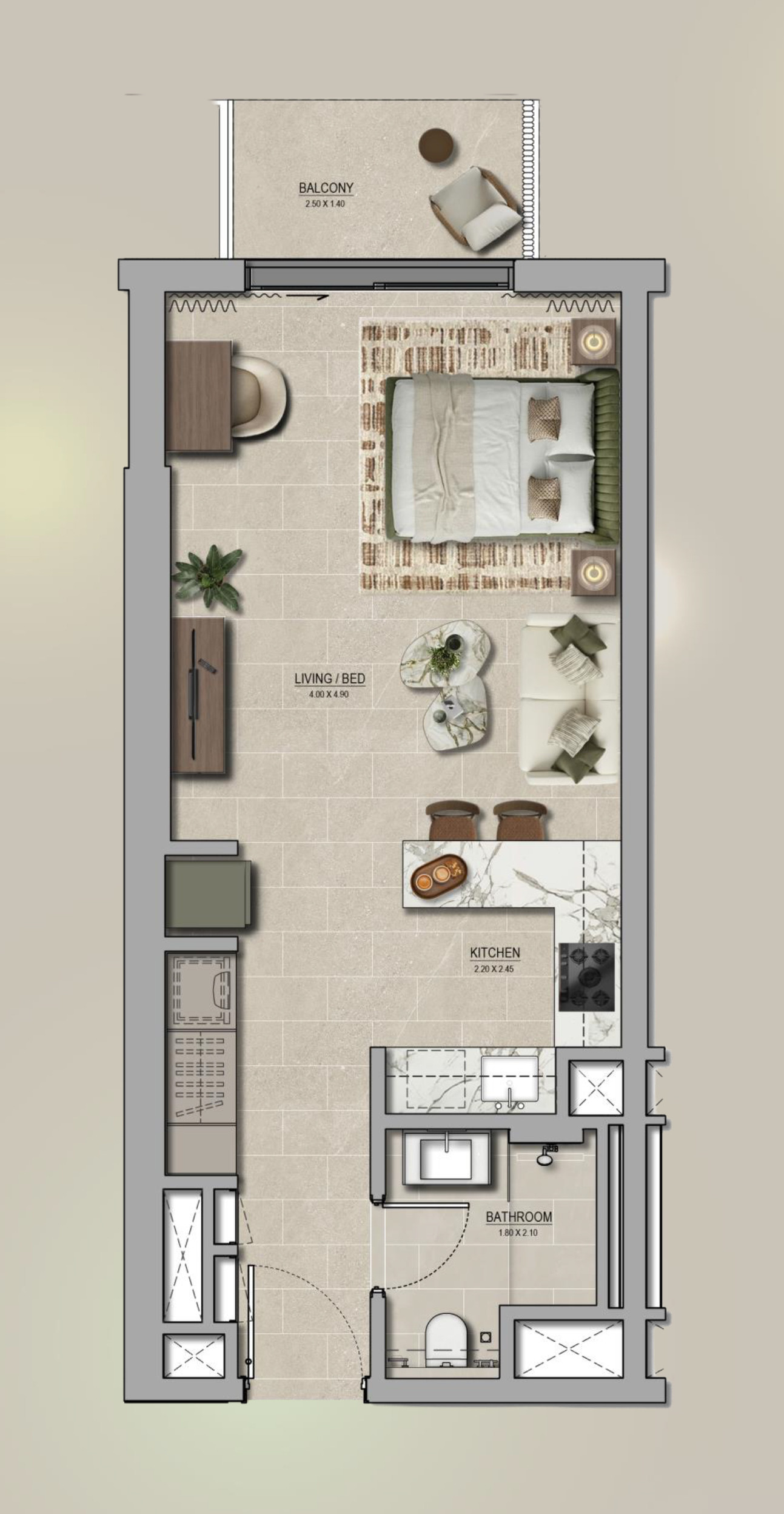 Floor plan — Studio