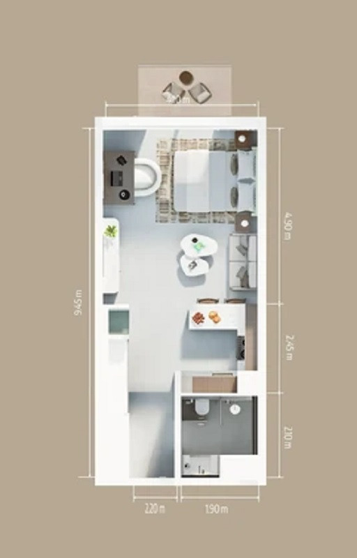 Floor plan — Studio