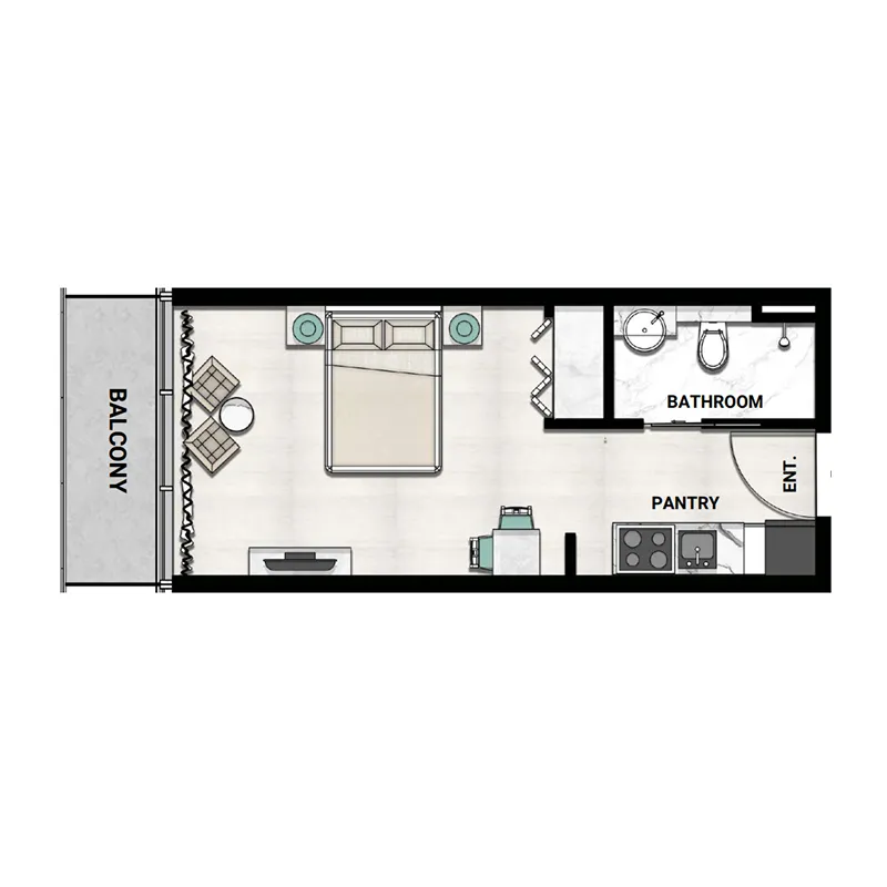 Floor plan — Studio