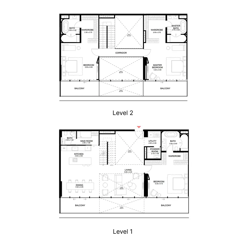 Floor plan — 3 BR