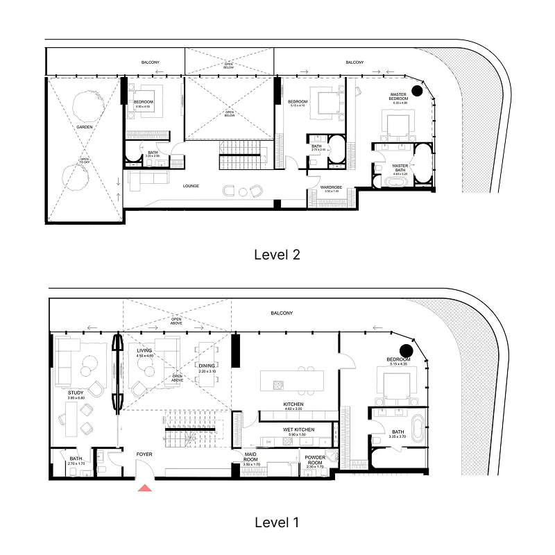 Floor plan — 4 BR