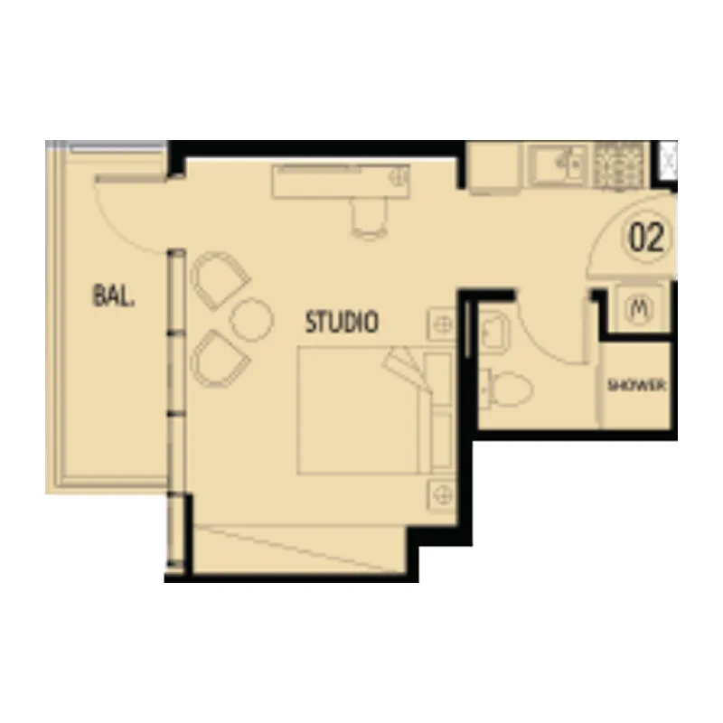Floor plan — Studio