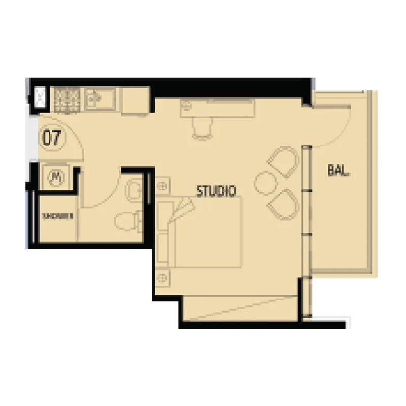 Floor plan — Studio