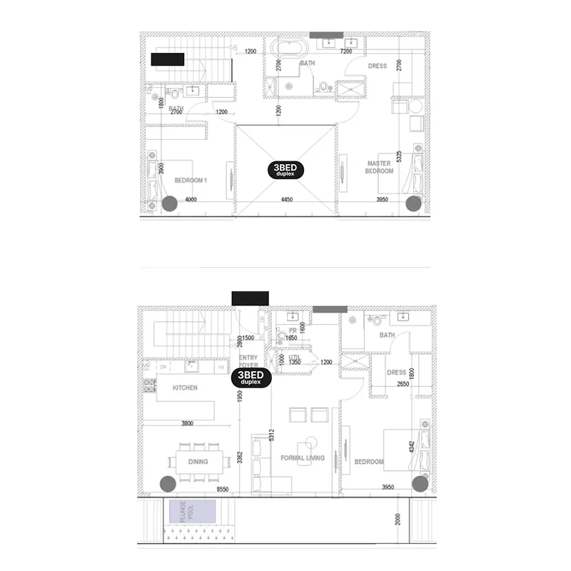 Floor plan — 3 BR