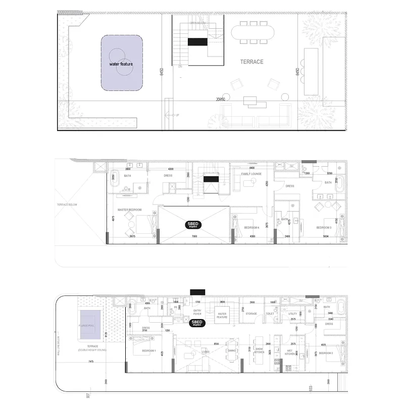 Floor plan — 5 BR