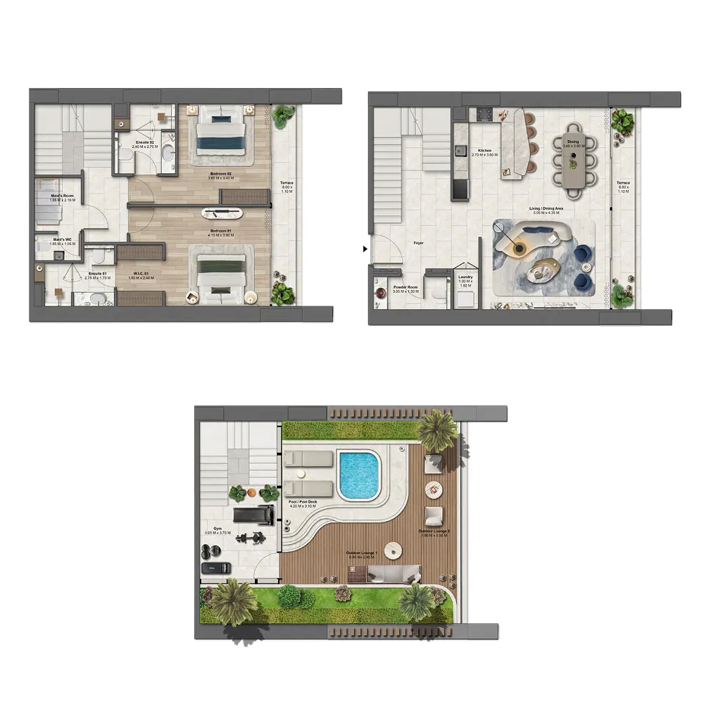 Floor plan — 2 BR