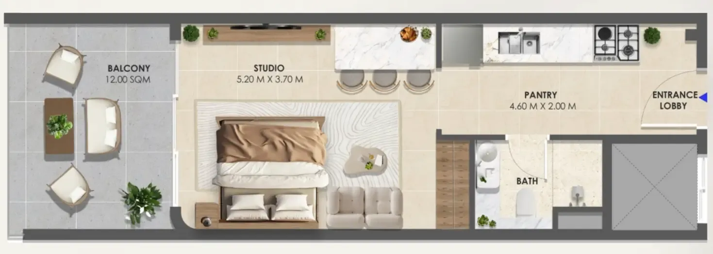 Floor plan — Studio