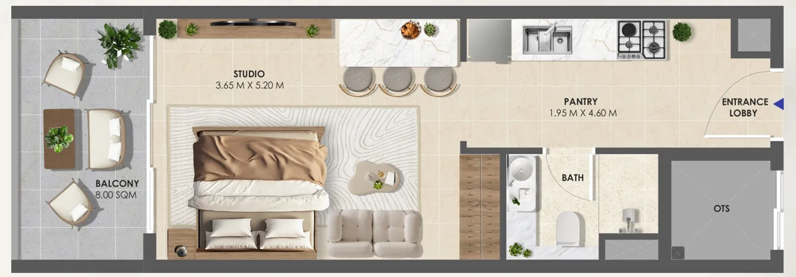 Floor plan — Studio