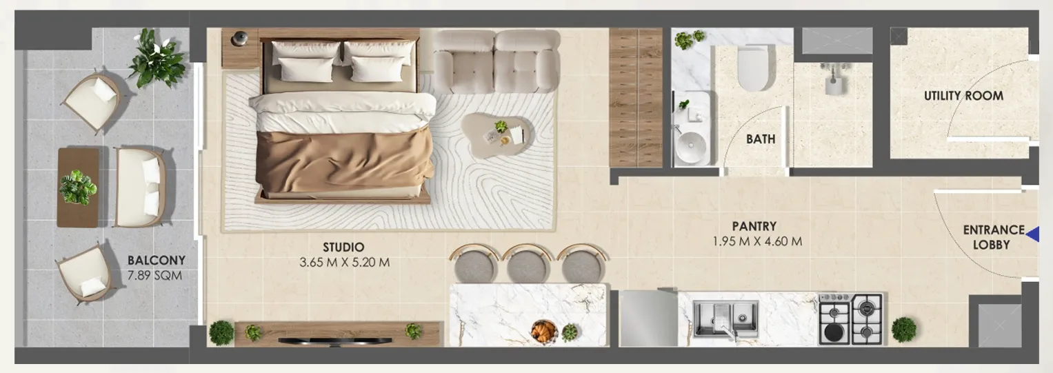 Floor plan — Studio