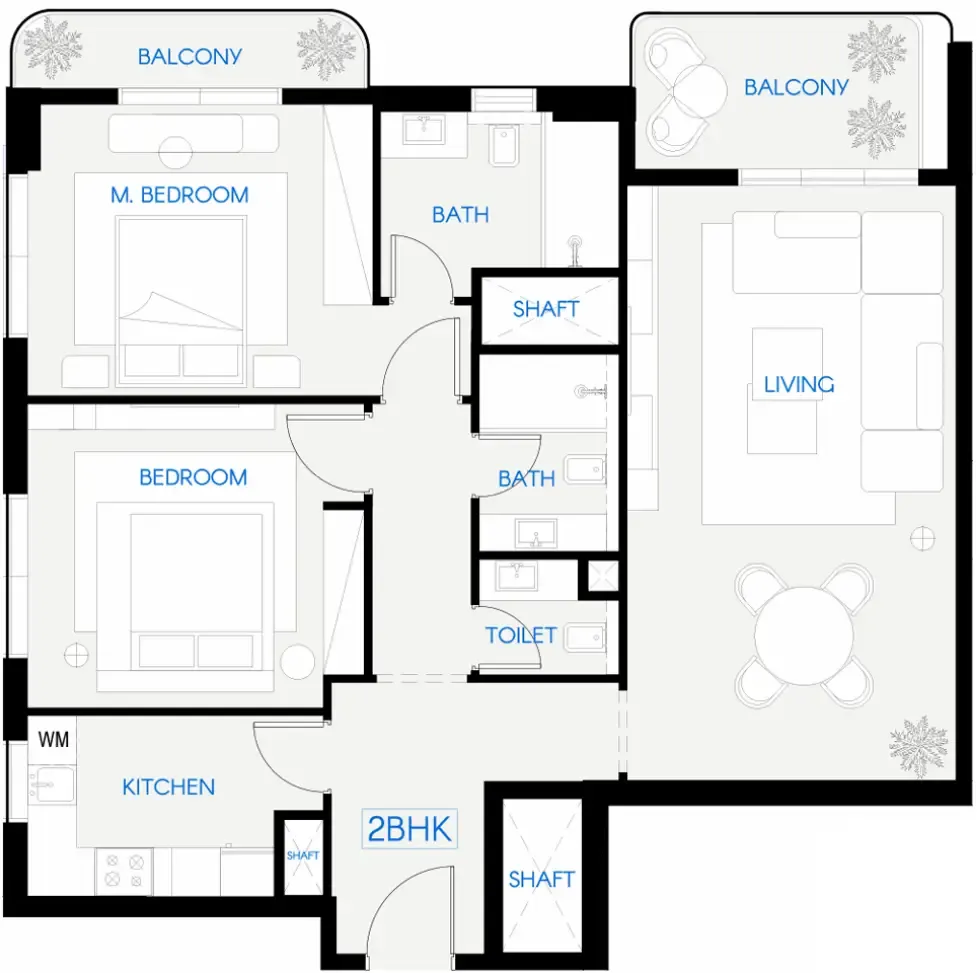 Floor plan — 2 BR