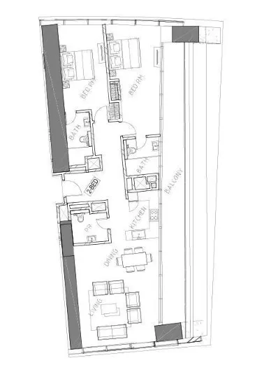 Floor plan — 2 BR