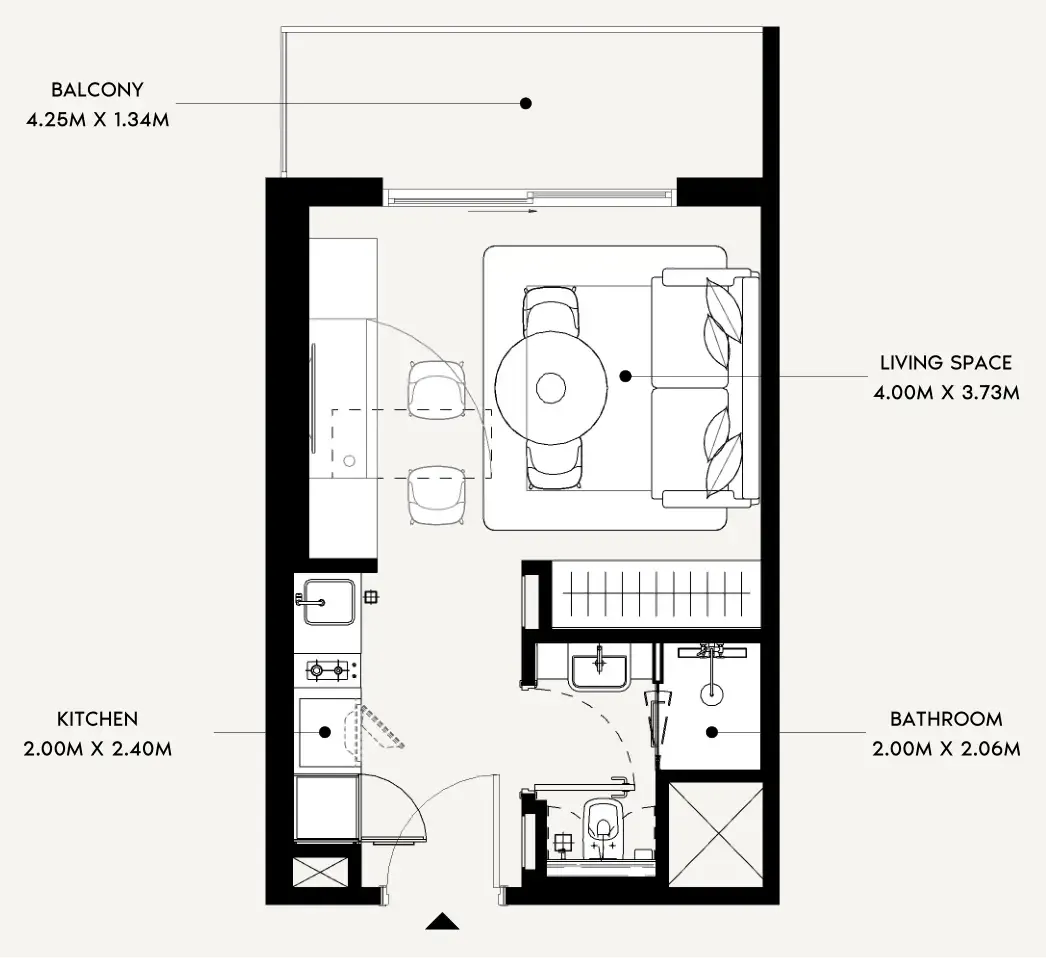 Floor plan — Studio