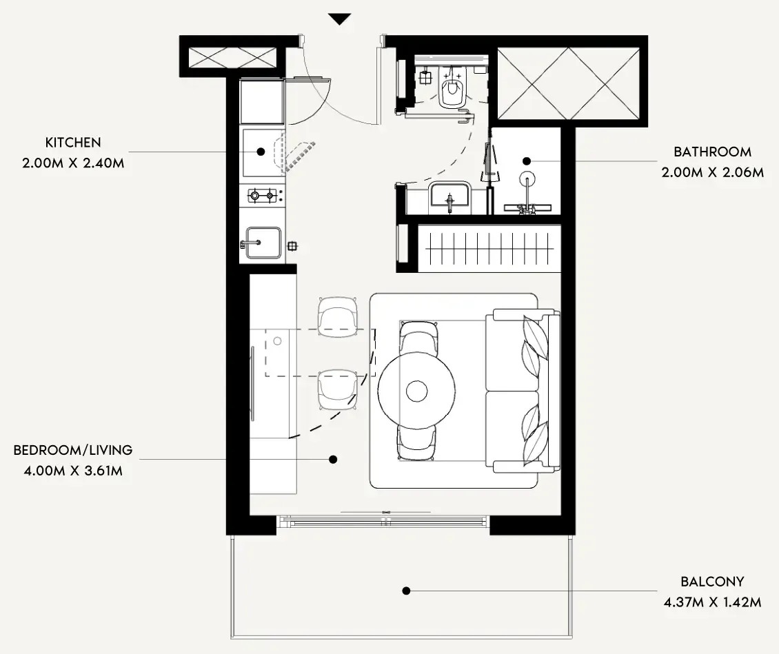 Floor plan — Studio