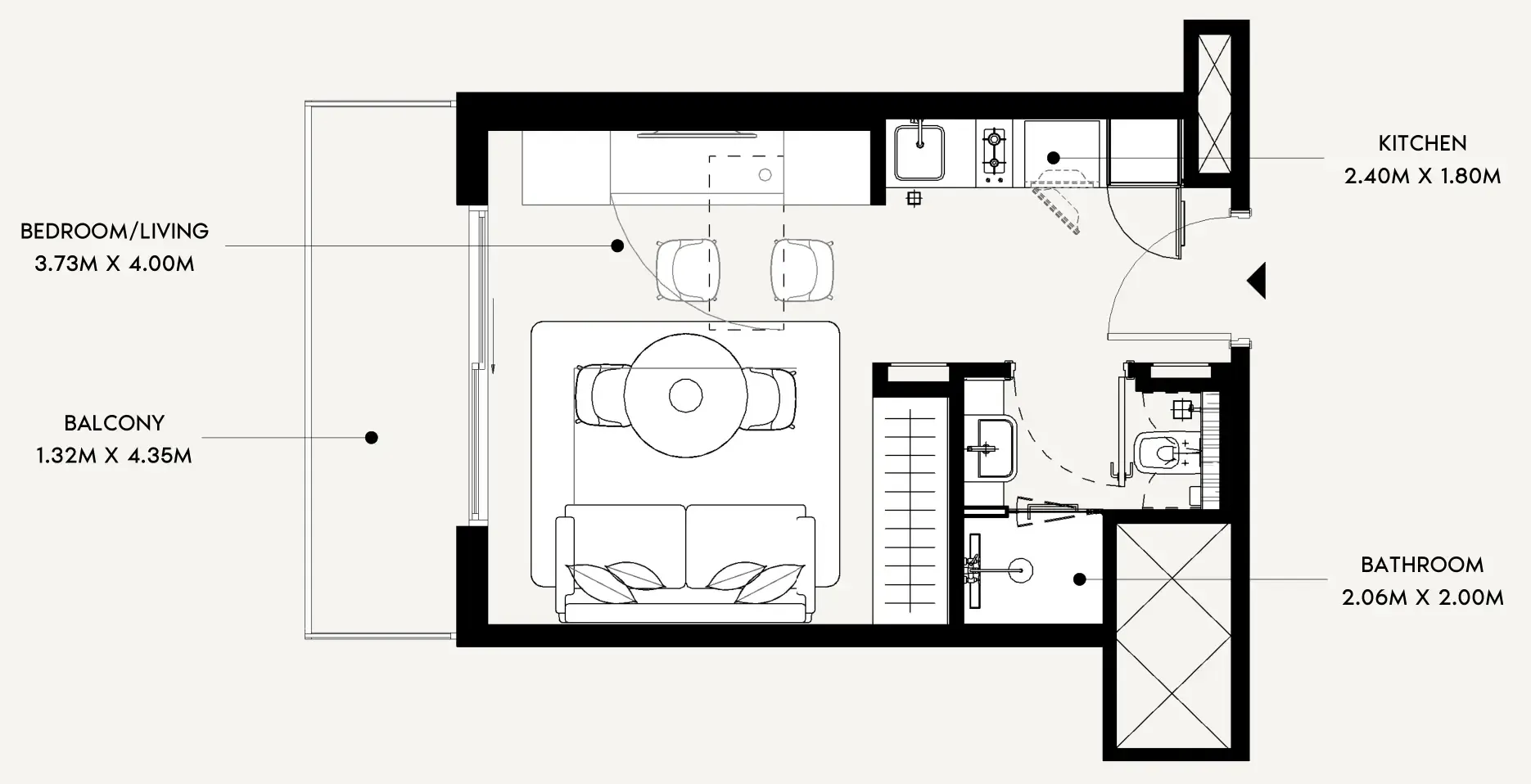Floor plan — Studio