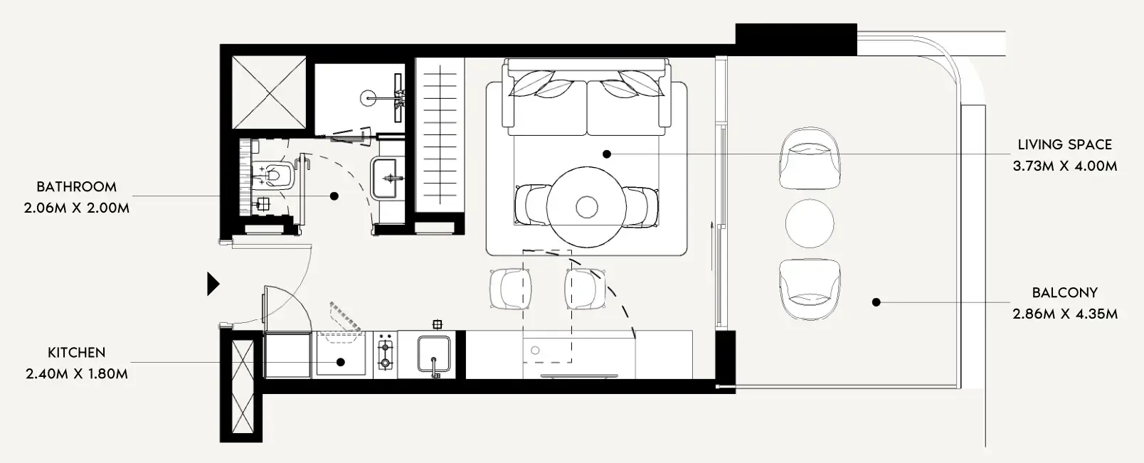 Floor plan — Studio