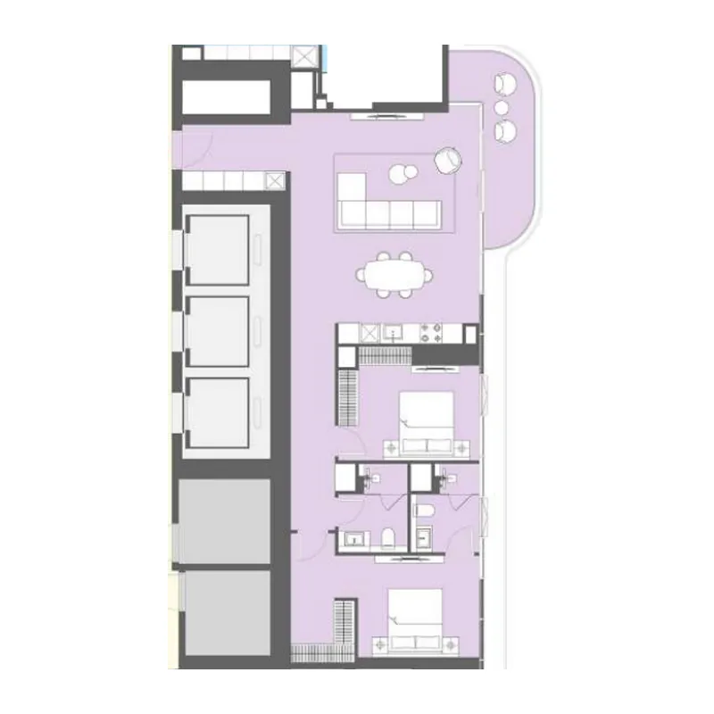 Floor plan — 2 BR