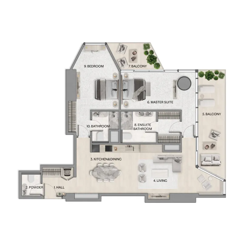 Floor plan — 2 BR