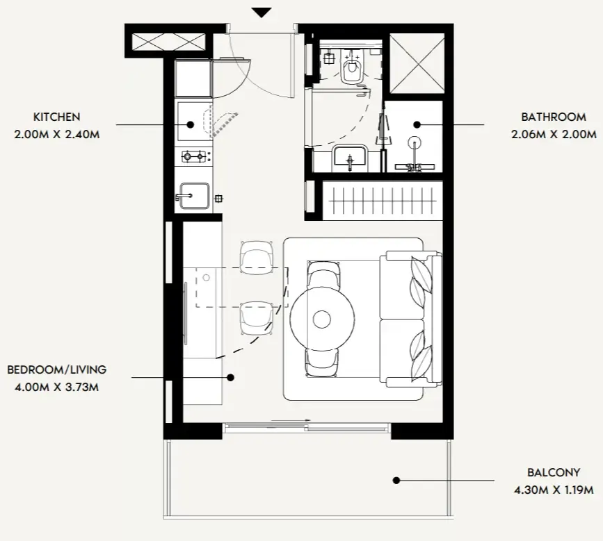 Floor plan — Studio