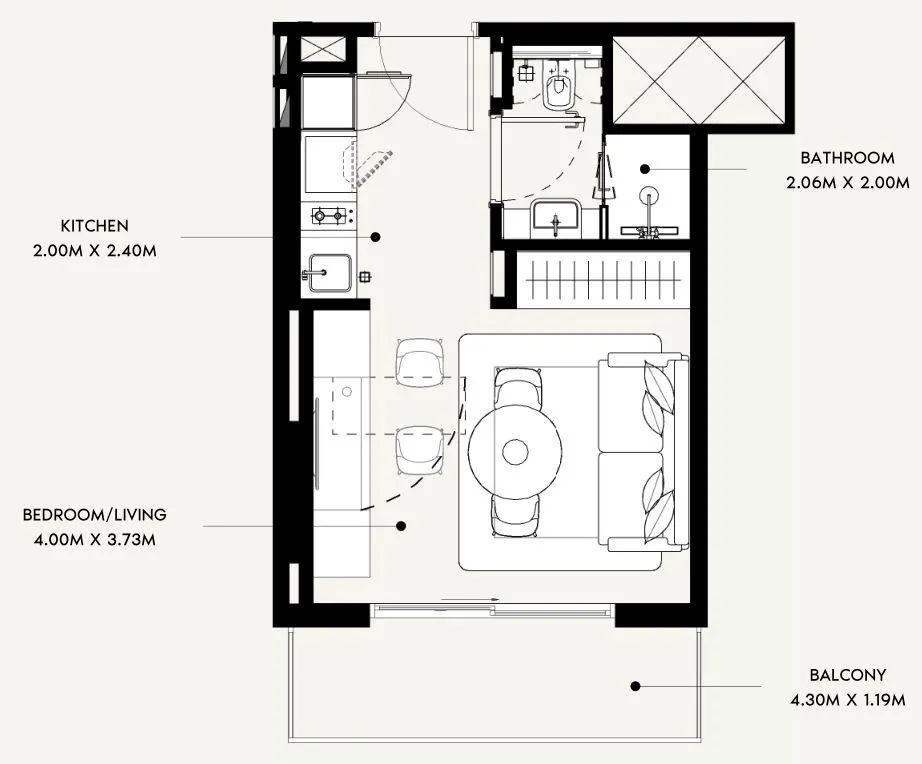 Floor plan — Studio